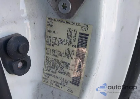 2018 Nissan Frontier Sv from USA, damaged, VIN 1N6AD0CU9JN726920